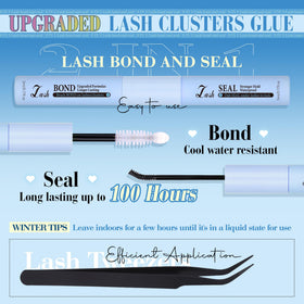 CORUSCATE Lash Clusters Kit 160D+260D showing lash clusters in use