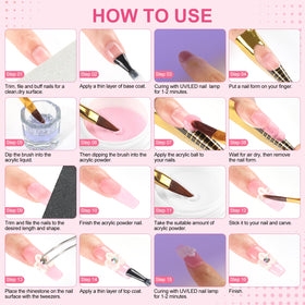 COSCELIA acrylic nail kit packaging and contents