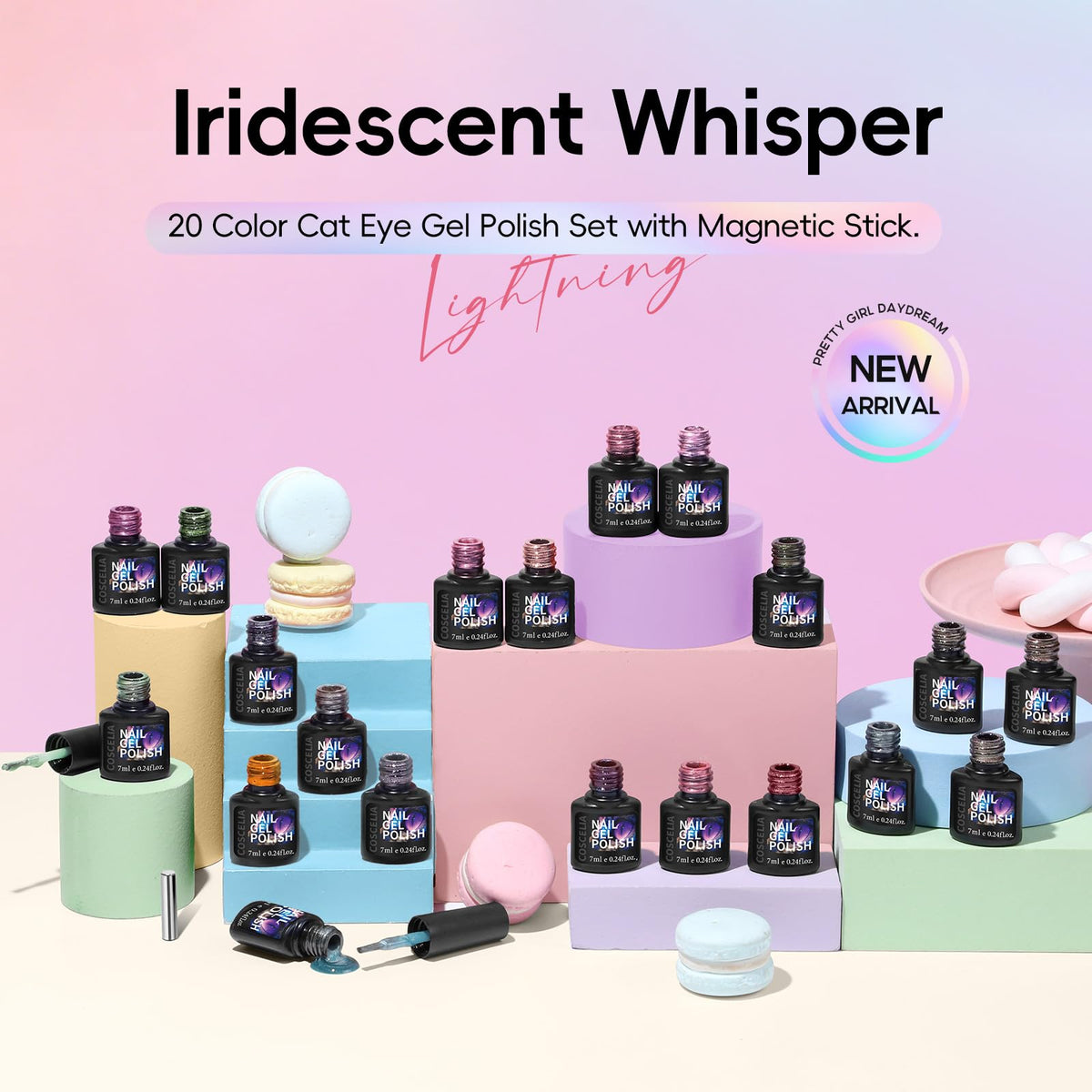 COSCELIA Cat Eye Gel Nail Polish gift set presentation