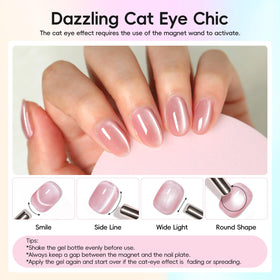 COSCELIA Cat Eye Gel Nail Polish swatches on display