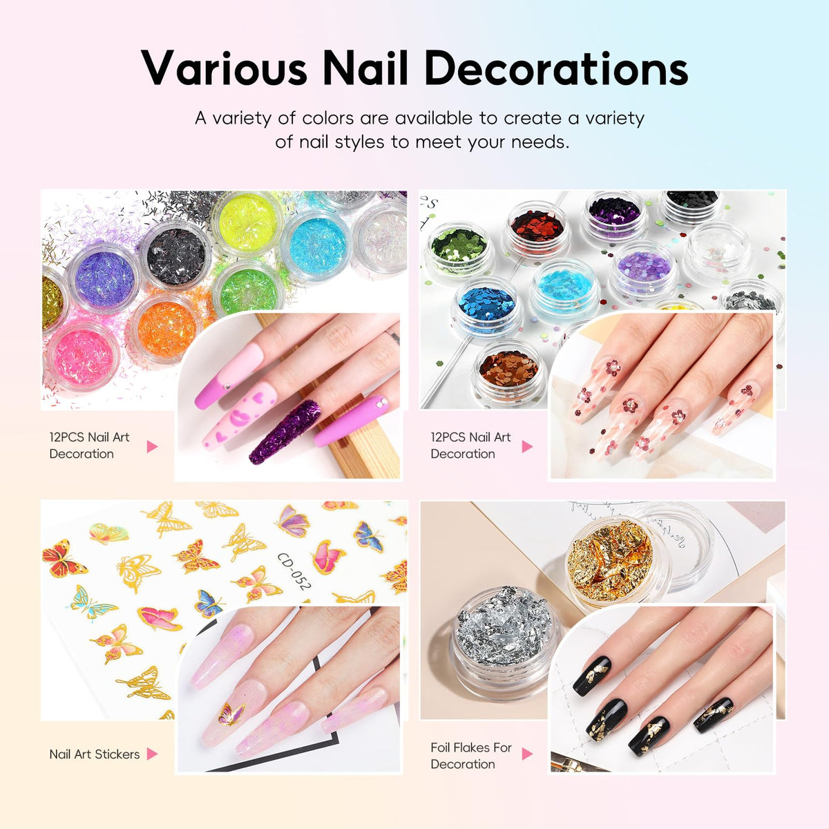 COSCELIA complete nail kit packaging with all components