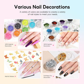 COSCELIA complete nail kit packaging with all components