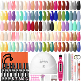 COSCELIA Gel Nail Polish Kit with 35 colours and UV light