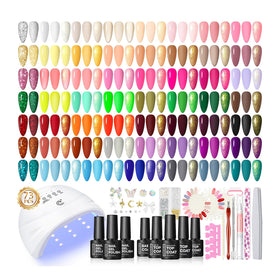 COSCELIA Gel Nail Polish Kit with UV light and 55 colours