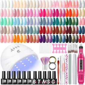 COSCELIA Gel Nail Polish Kit with UV light and nail drill, 35 colours