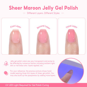 COSCELIA jelly gel polish bottles in assorted fall shades