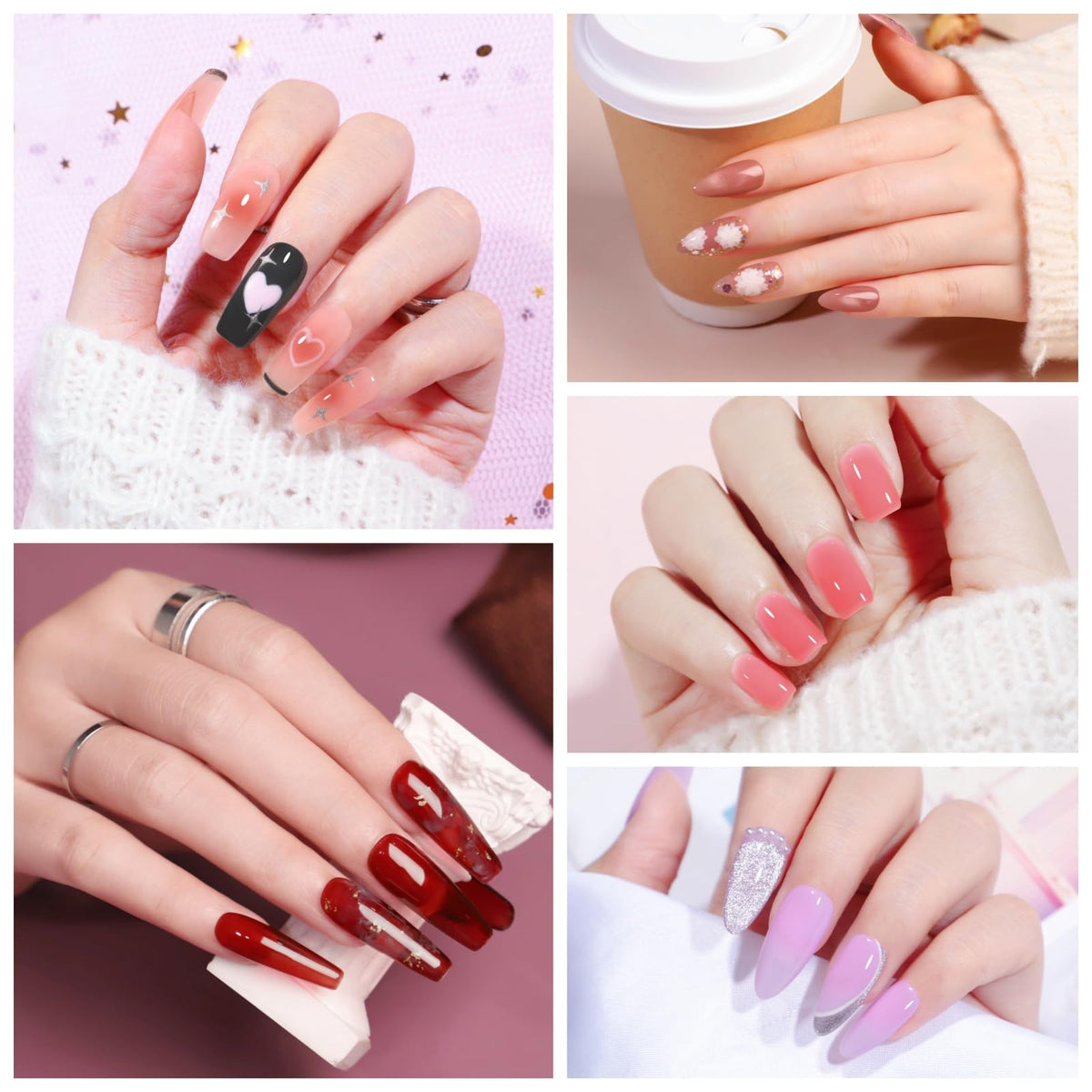 COSCELIA Jelly Gel Polish Set displayed with nail art tools