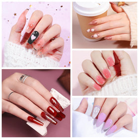 COSCELIA Jelly Gel Polish Set displayed with nail art tools