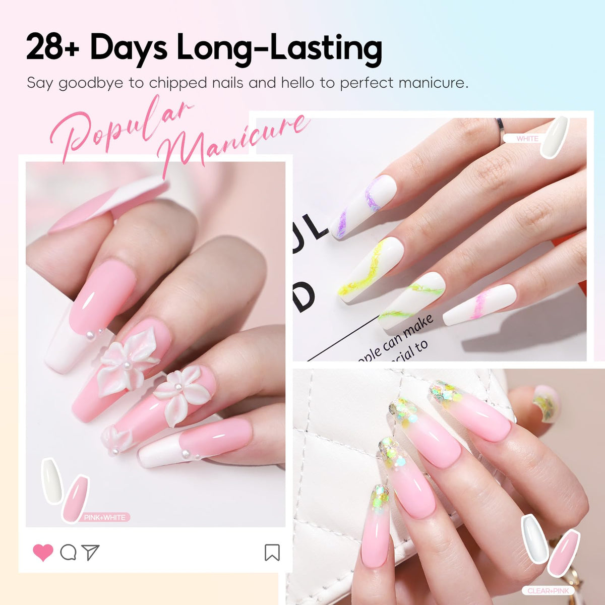 COSCELIA nail art tools and rhinestones in kit