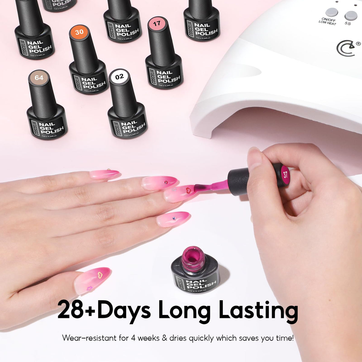 COSCELIA nail polish application on nails