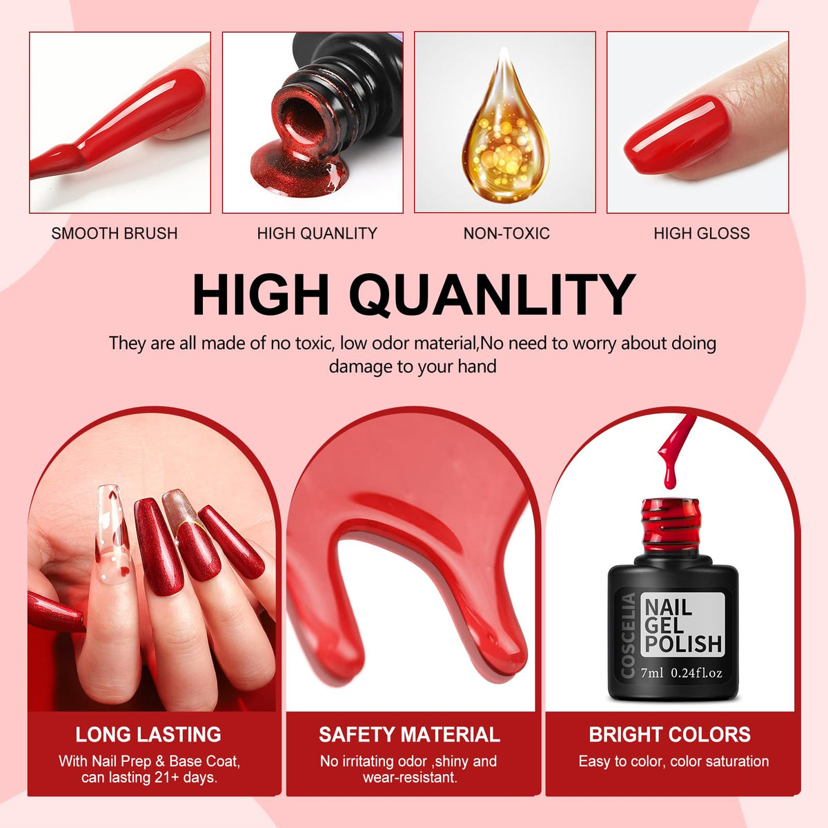 COSCELIA nail polish kit packaging