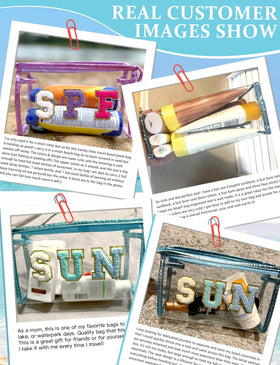 COSHAYSOO Clear Sunscreen Makeup Bag with sunscreen and lip SPF