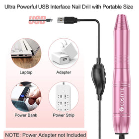 COSITTE Electric Nail Drill with USB interface and accessories