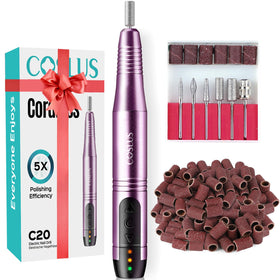 COSLUS C20 Cordless Nail Drill front view with adjustable speed settings