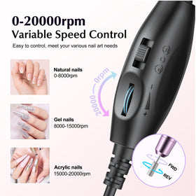COSLUS C40 Electric Nail Drill being held for manicure