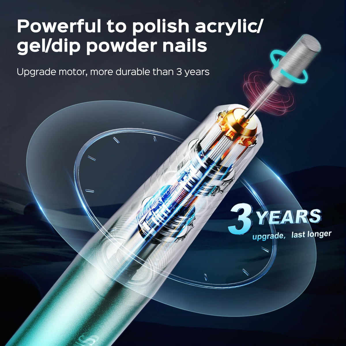 COSLUS C40 Electric Nail Drill kit in a compact setup