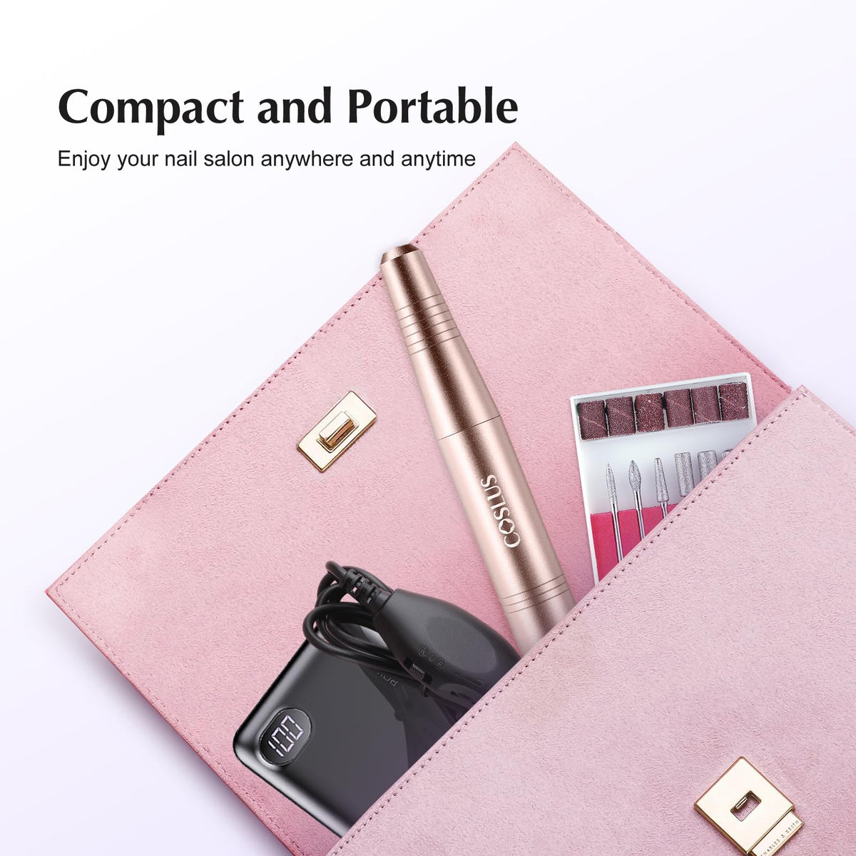 COSLUS C40 nail drill showing pen-shaped design