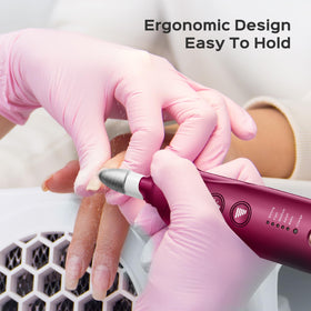 COSLUS C43 cordless nail file in use