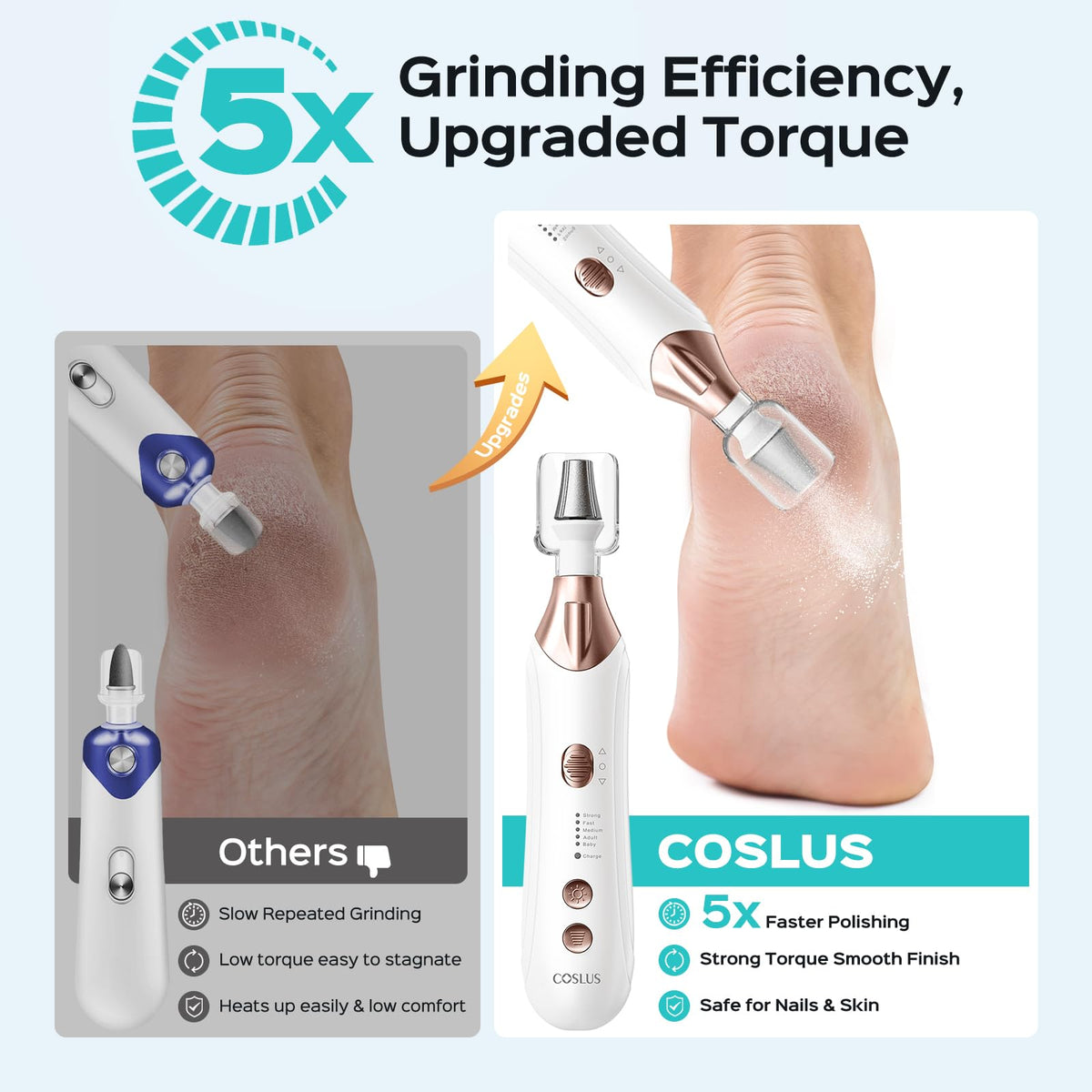 COSLUS C43 electric nail drill with stainless steel bits
