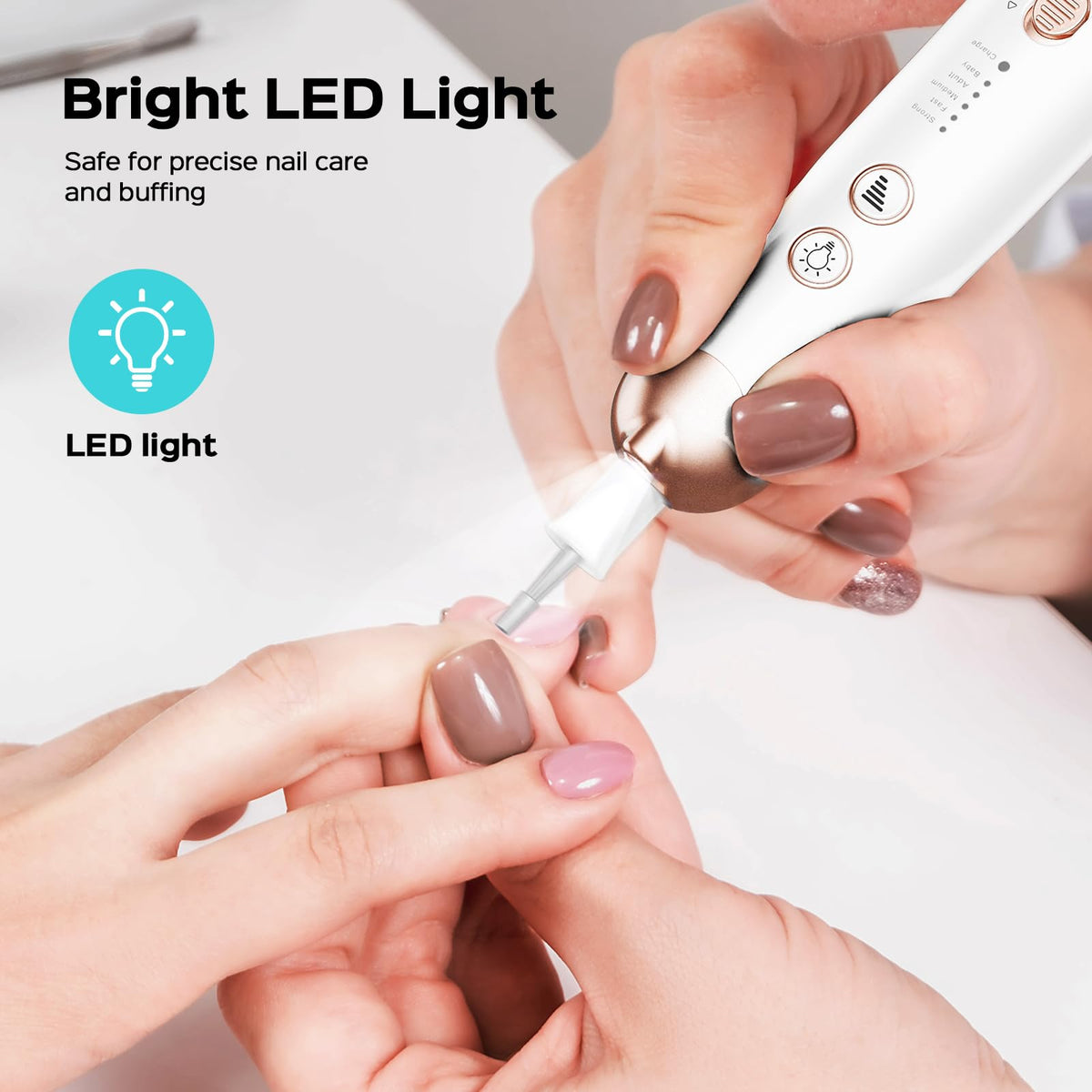 COSLUS C43 manicure tools displayed on a clean surface