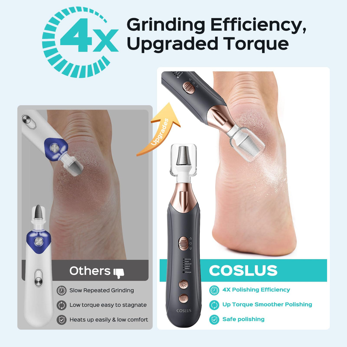 COSLUS C43 nail drill with Fine Sapphire Wheel
