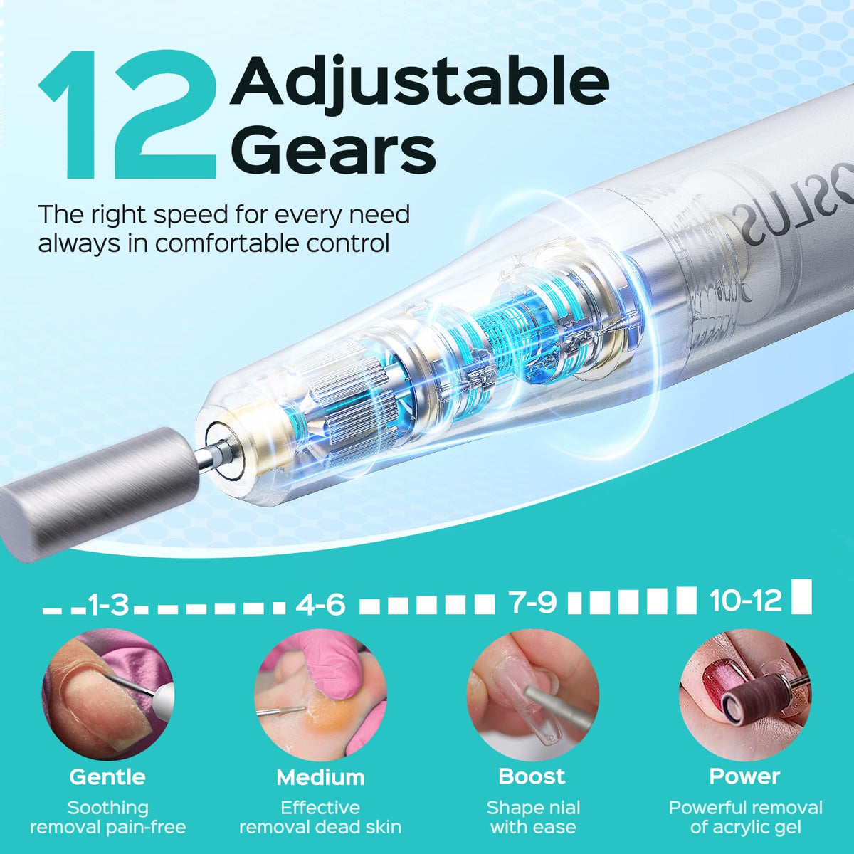 COSLUS C50 nail drill charging with Type-C cable