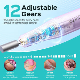 COSLUS C50 nail drill demonstrating fine engraving