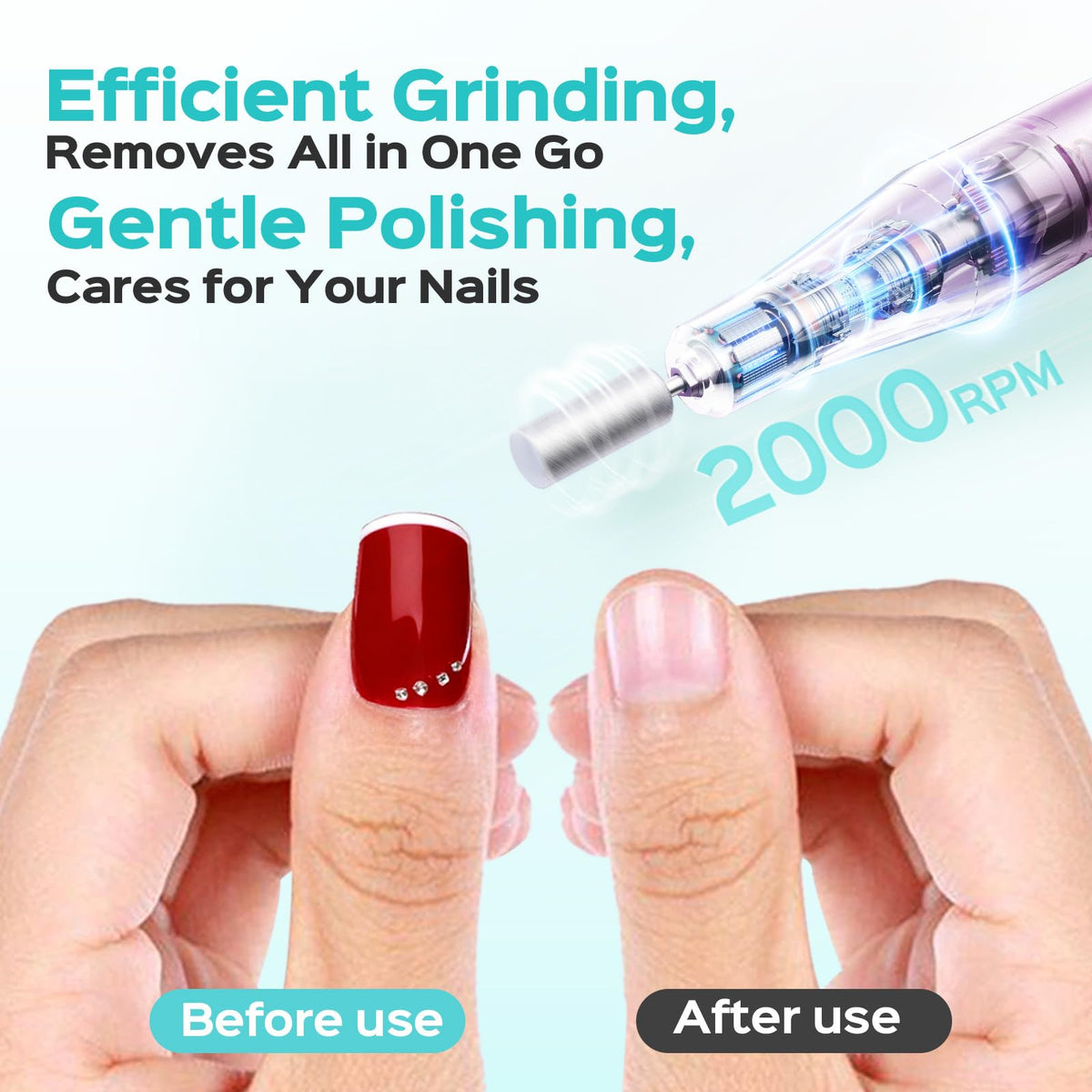 COSLUS C52 nail drill showing speed settings on LED display