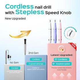 COSLUS Cordless Nail Drill showing USB-C charging port