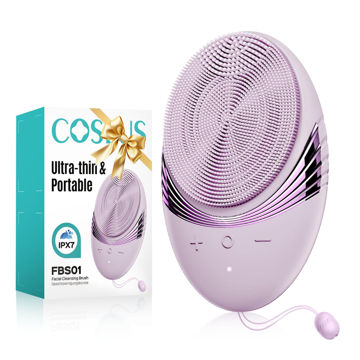 COSLUS Facial Cleansing Brush compact design front view