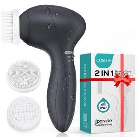 COSLUS Facial Cleansing Brush front view with rotating design