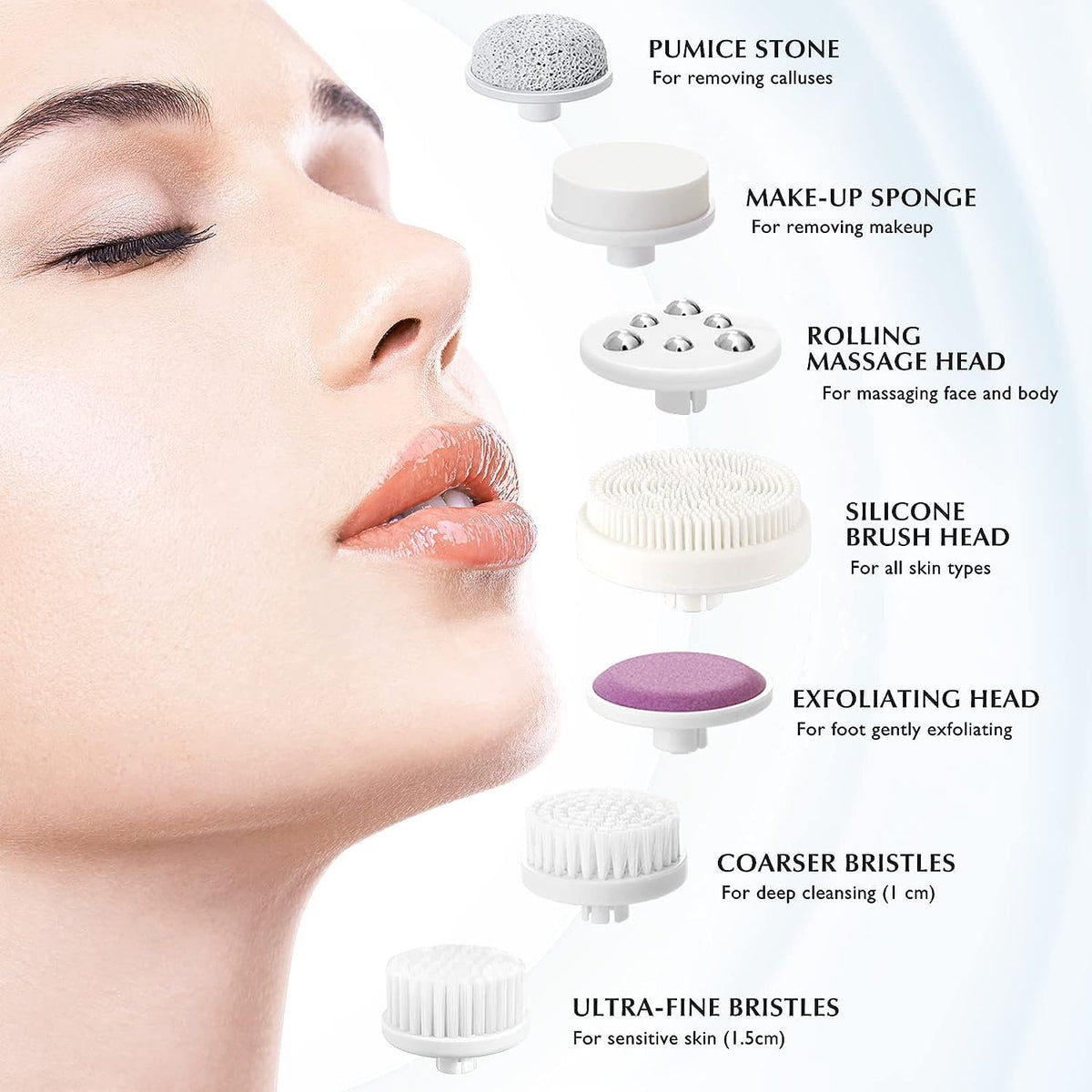 COSLUS Facial Cleansing Brush in a bathroom setting