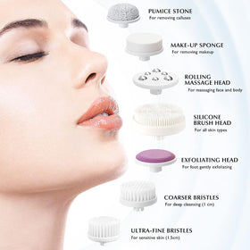 COSLUS Facial Cleansing Brush in a bathroom setting