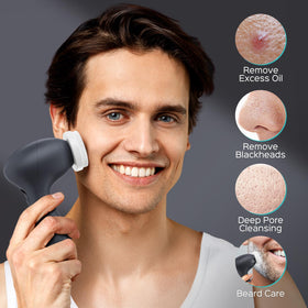COSLUS Facial Cleansing Brush showing dual-speed settings
