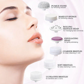 COSLUS Facial Cleansing Brush side view showing rotating design