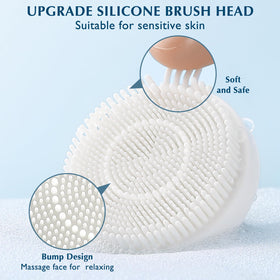 COSLUS Facial Cleansing Brush with bristle head close-up