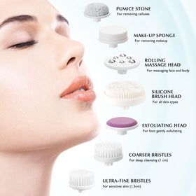 COSLUS Facial Cleansing Brush with pumice stone attachment