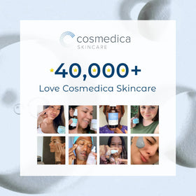 Cosmedica Skincare Hyaluronic Acid Serum in bathroom setting