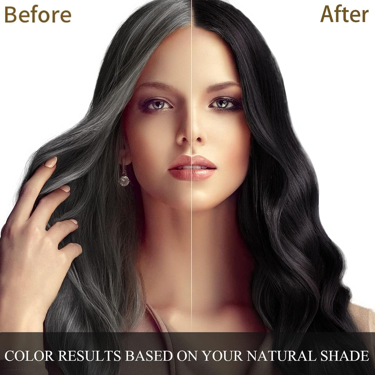 cosmpro Black Hair Dye Shampoo application process