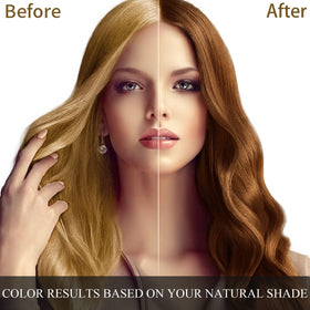 cosmpro Dark Brown Hair Dye Shampoo back view with instructions