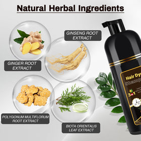 cosmpro Dark Brown Hair Dye Shampoo lathering on hair
