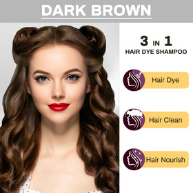 cosmpro Dark Brown Hair Dye Shampoo packaging details