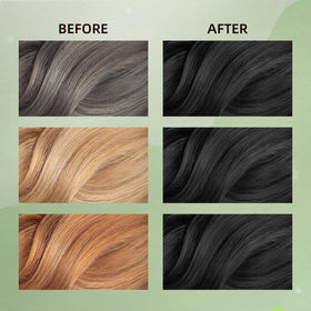 COSMTEK Black Hair Dye Shampoo 400ml back view with ingredients