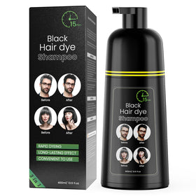 COSMTEK Black Hair Dye Shampoo 400ml front view