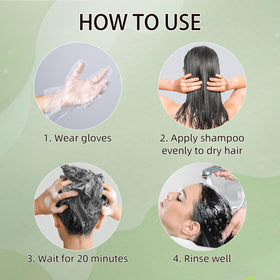 COSMTEK Black Hair Dye Shampoo application on hair