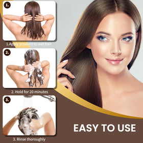 COSMTEK Dark Brown Hair Dye Shampoo 590g showing texture