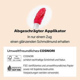 COSNORI Flow Wave Lip Tint 06 DEAR lifestyle shot