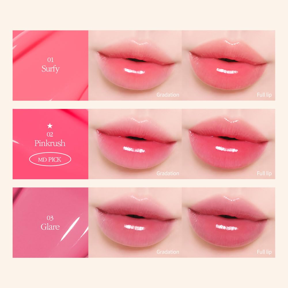 COSNORI Flow Wave Lip Tint 06 DEAR swatch on skin