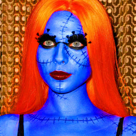 Cosplay makeup using MEICOLY Royal Blue Face Body Paint