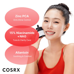 COSRX 15% Niacinamide Face Serum application on skin